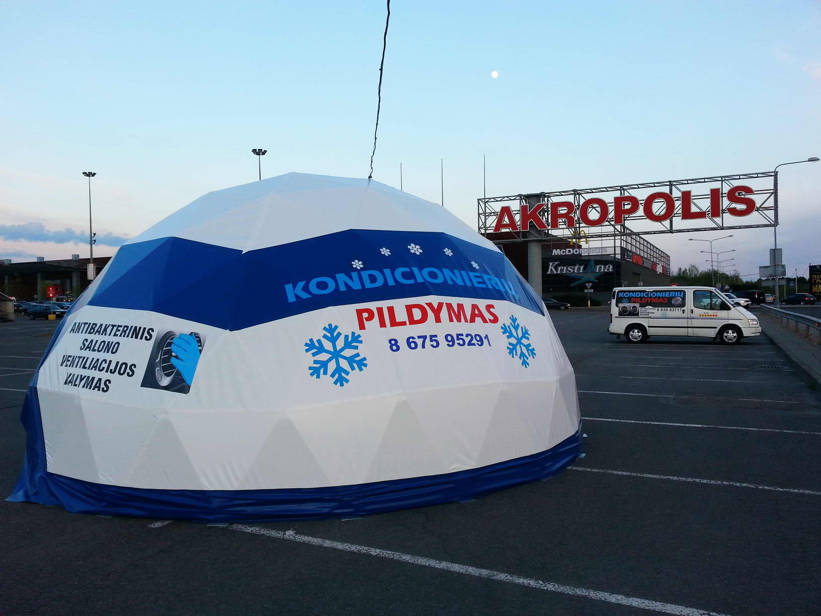 Portable Domes Ø4-6m for Air Conditioning Mobile Service, Lithuania