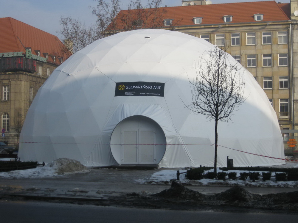 Multimedia Historical Exhibition “Slavic Myth” | Geodesic Domes Ø20m & Ø6m