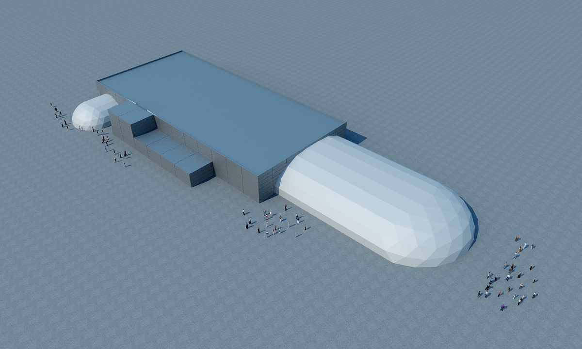 Industrial Dome hangar for Manufacture & Cargo Areas