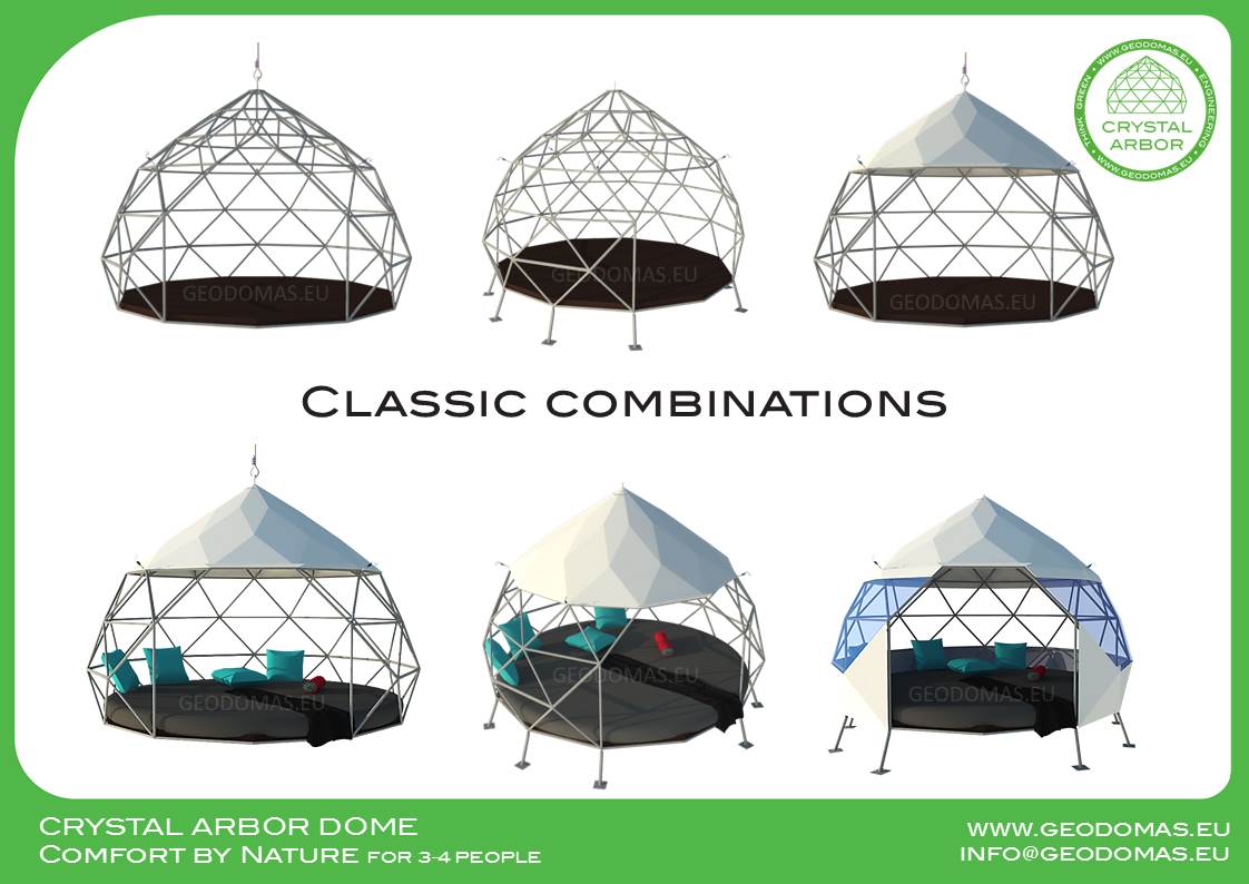 Suspended Lounging  Ø2m Crystal Arbor | Glamping
