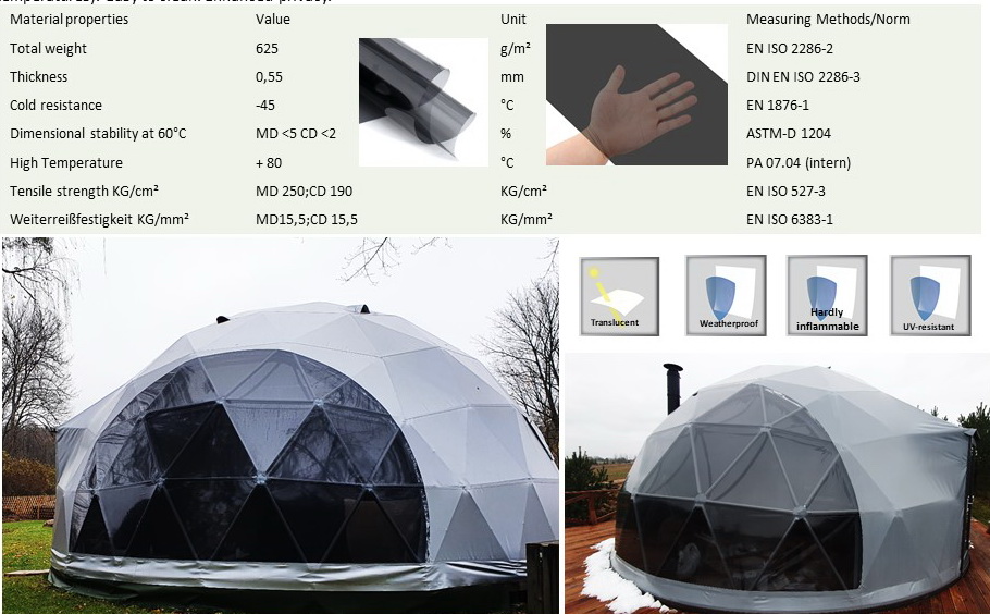 452m2 GLAMPING Ø24m ICO F6 H9m | Welcome to Geodomas Engineering ::